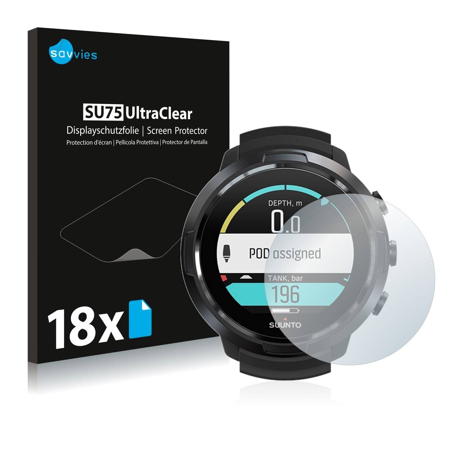 18 Savvies SU7 Displayschutzfoli fü Suunt D5