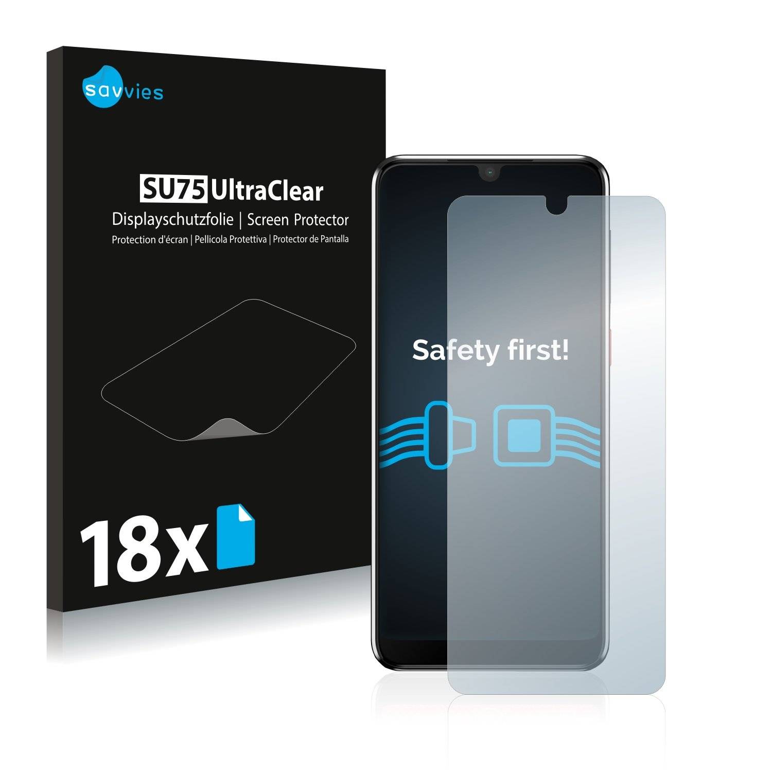 18 Savvies SU7 Displayschutzfoli fü Vodafon Smar V10