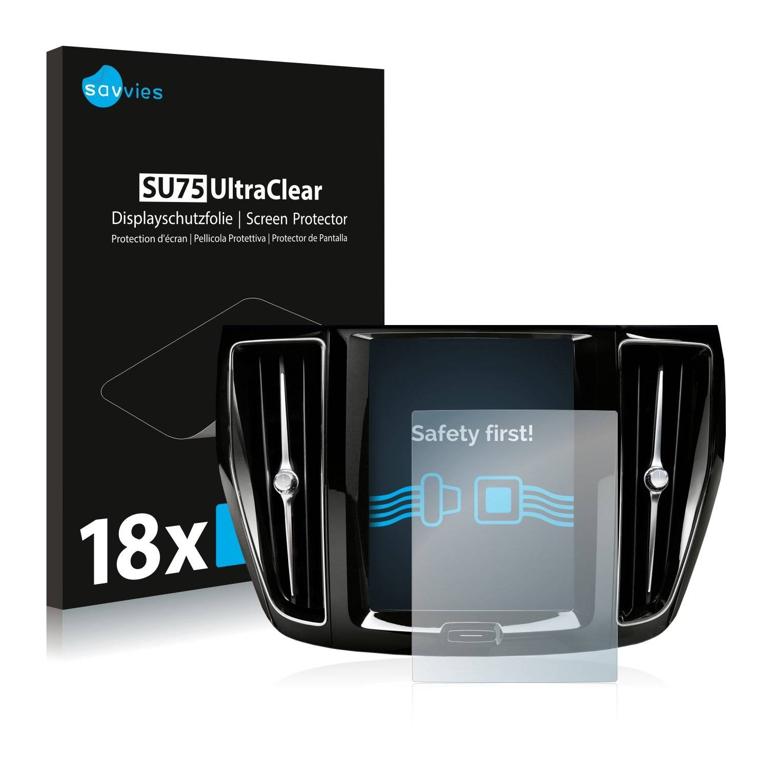 18 Savvies SU7 Displayschutzfoli fü Volv Sensu Connec V60