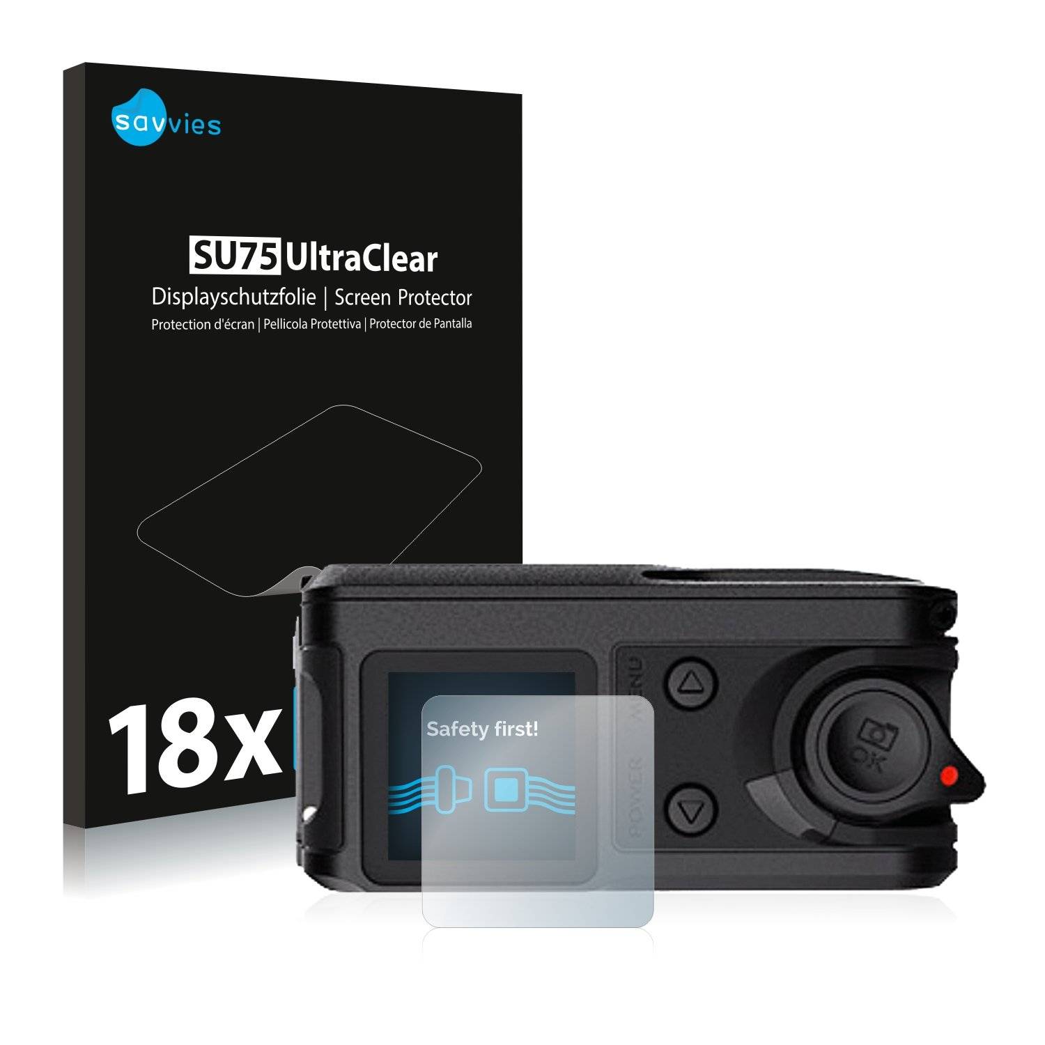 18 Savvies SU7 Displayschutzfoli fü Garmi Vir X (Obere Display)