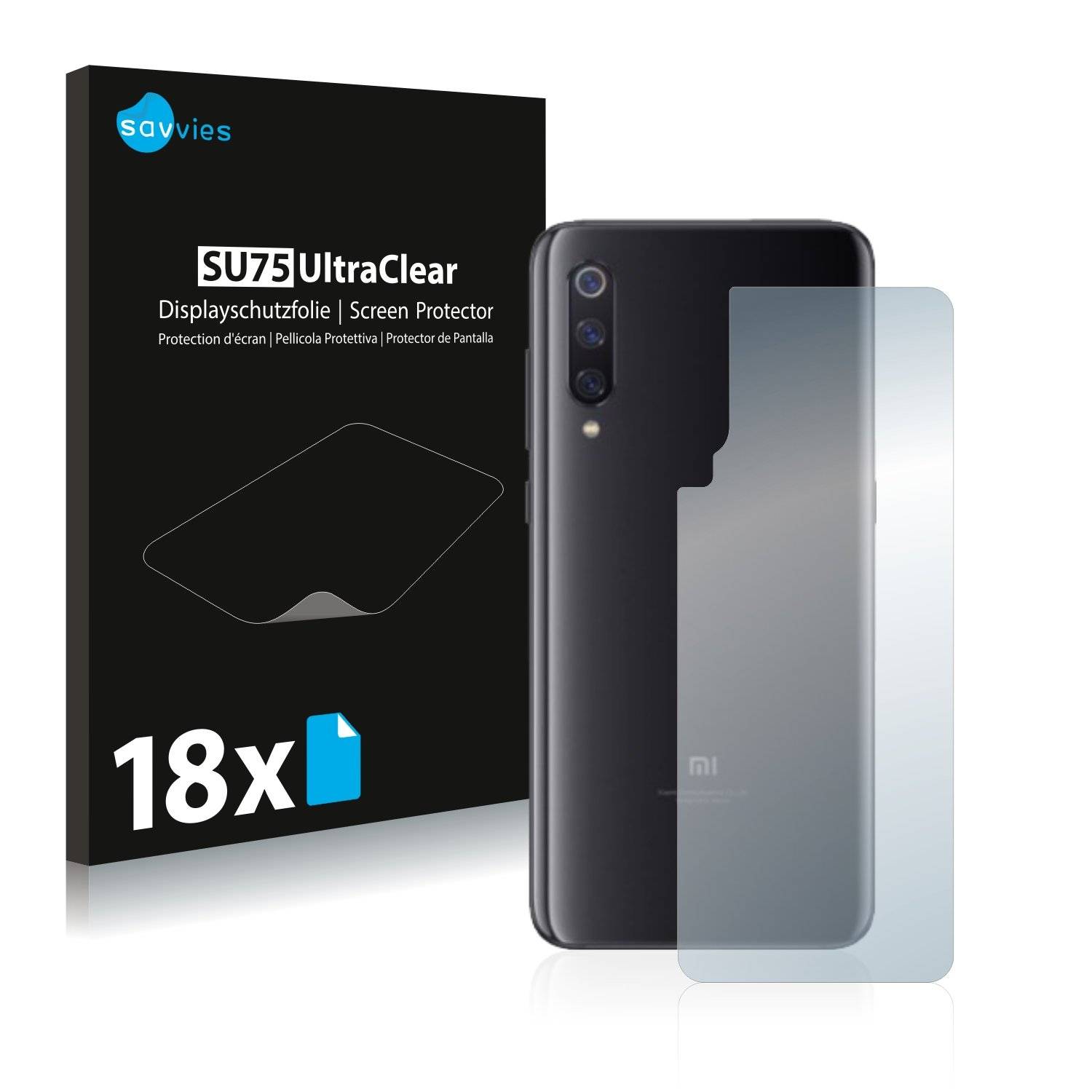 18 Savvies SU7 Displayschutzfoli fü Xiaom M CC (Rückseite)