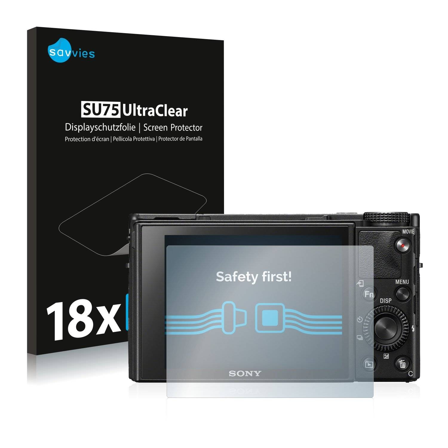 18 Savvies SU7 Displayschutzfoli fü Son Cyber-Sho DSC-RX10 VII