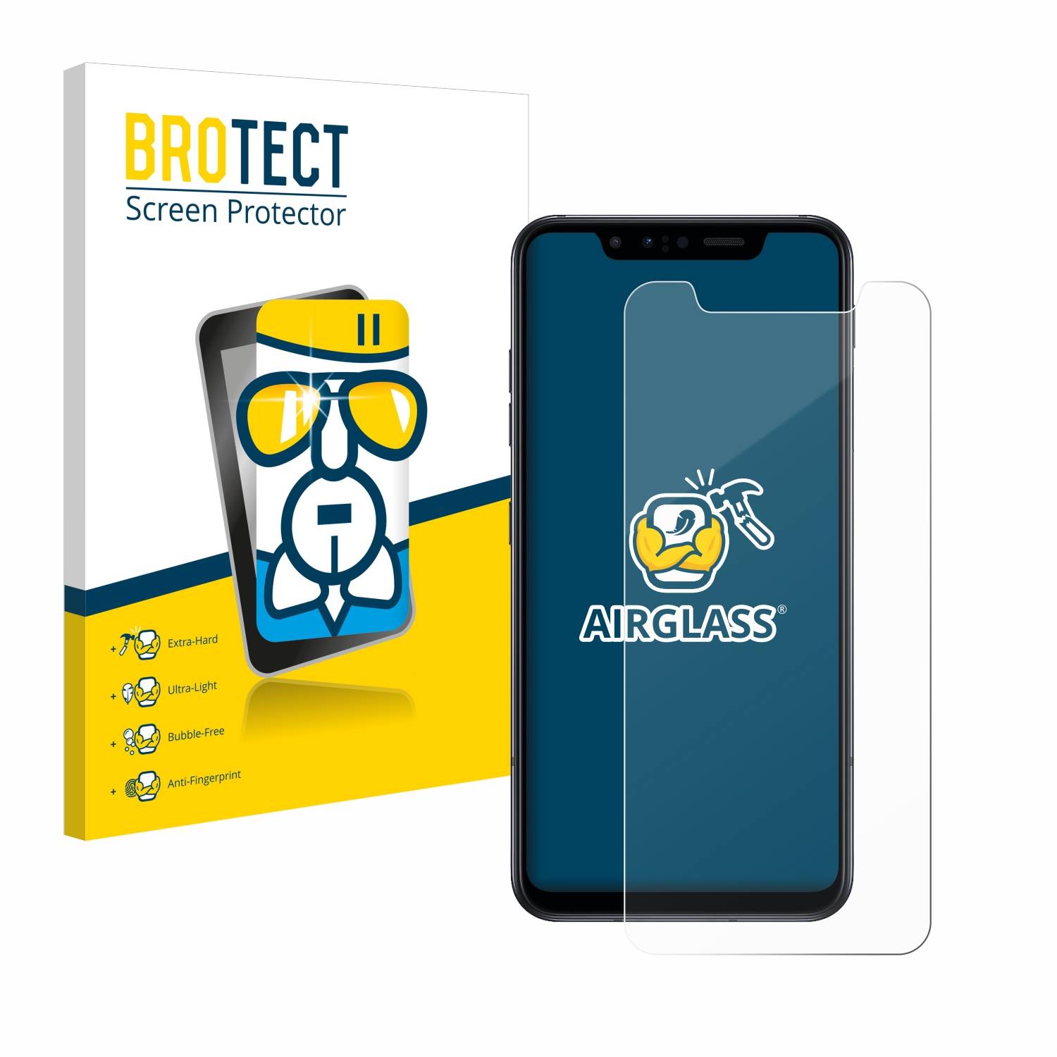 BROTECT AirGlass Glas Panzer-Folie für LG G8s ThinQ - Schutzglas
