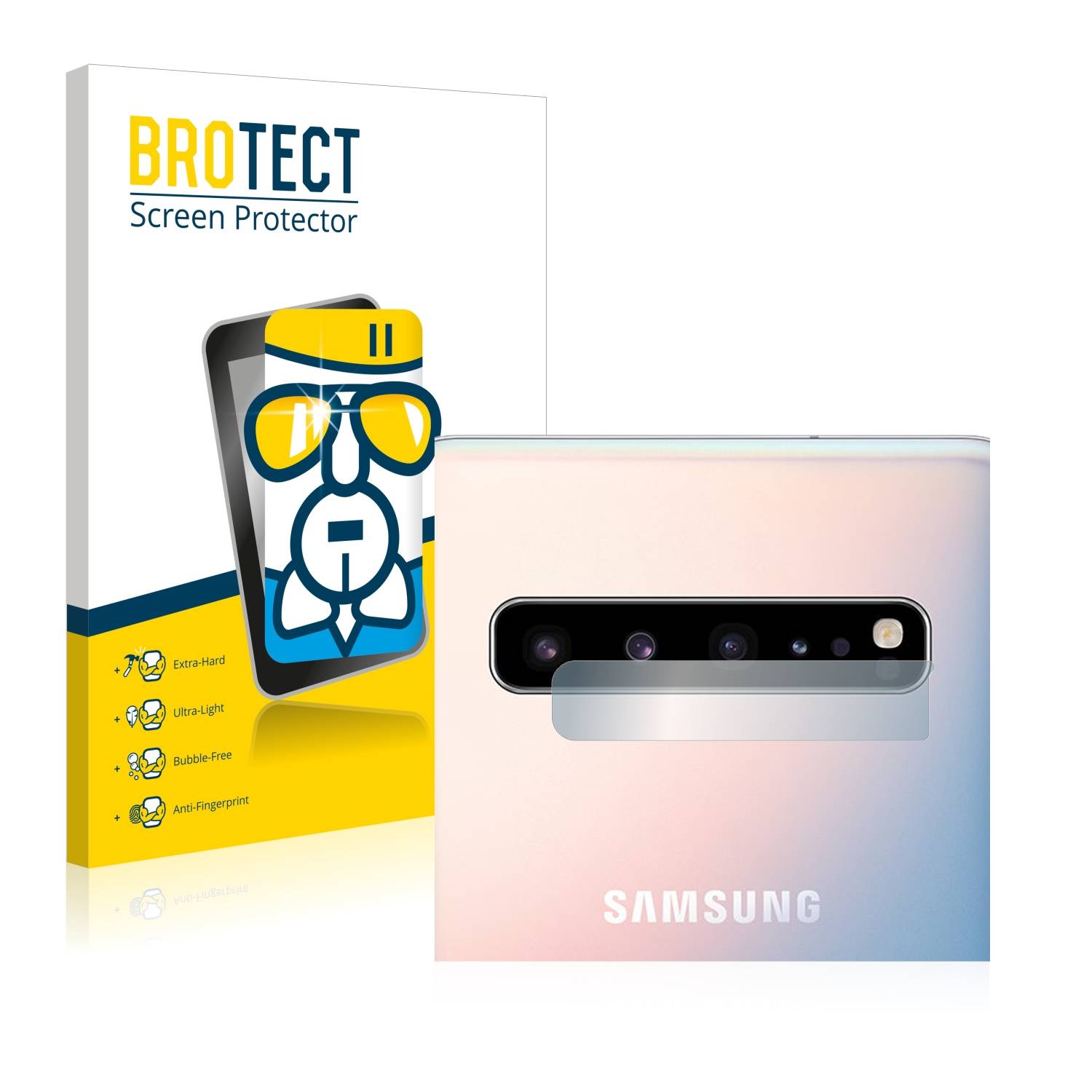 BROTECT AirGlass Glas Panzer-Folie für Samsung Galaxy S10 5G (NUR Kameraschutz) - Schutzglas