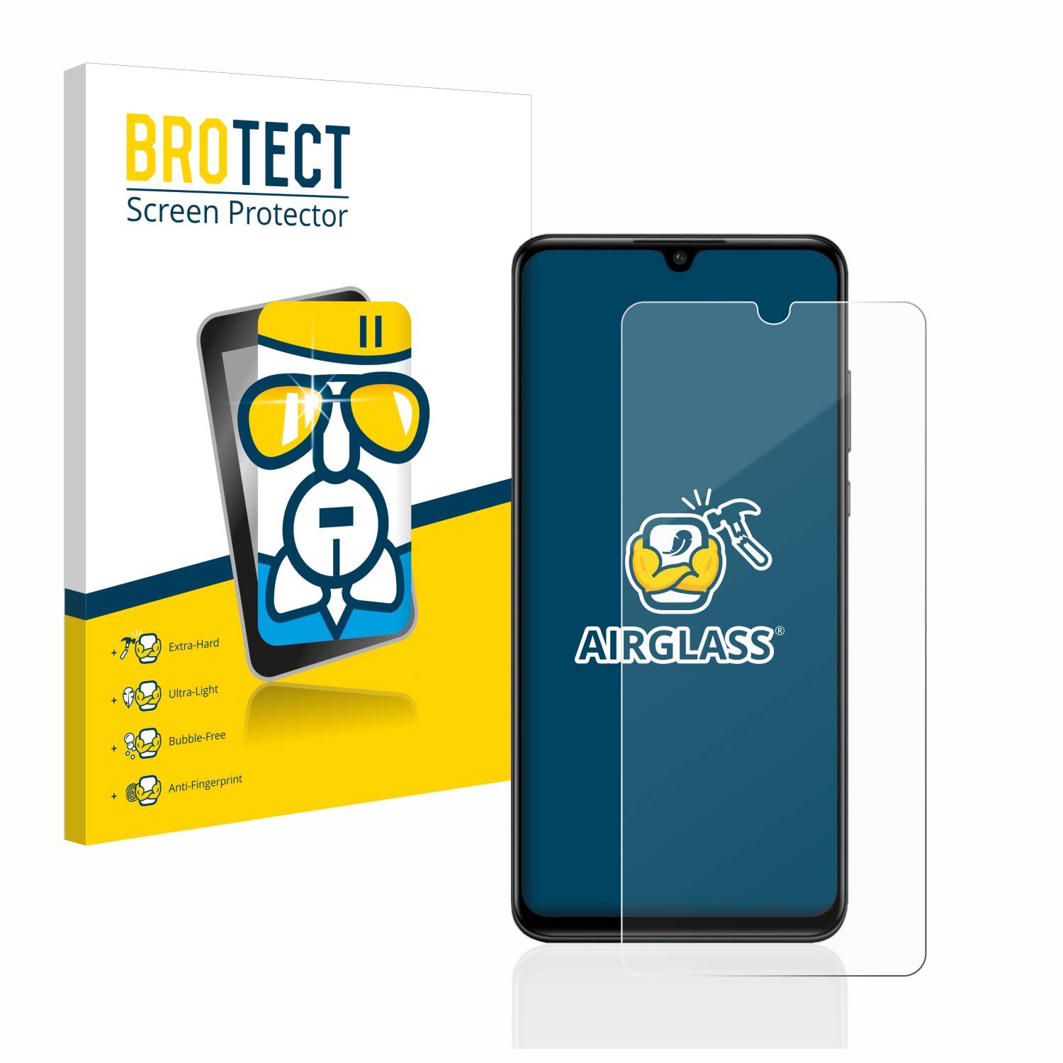 BROTECT AirGlass Glas Panzer-Folie für Huawei P30 lite - Schutzglas