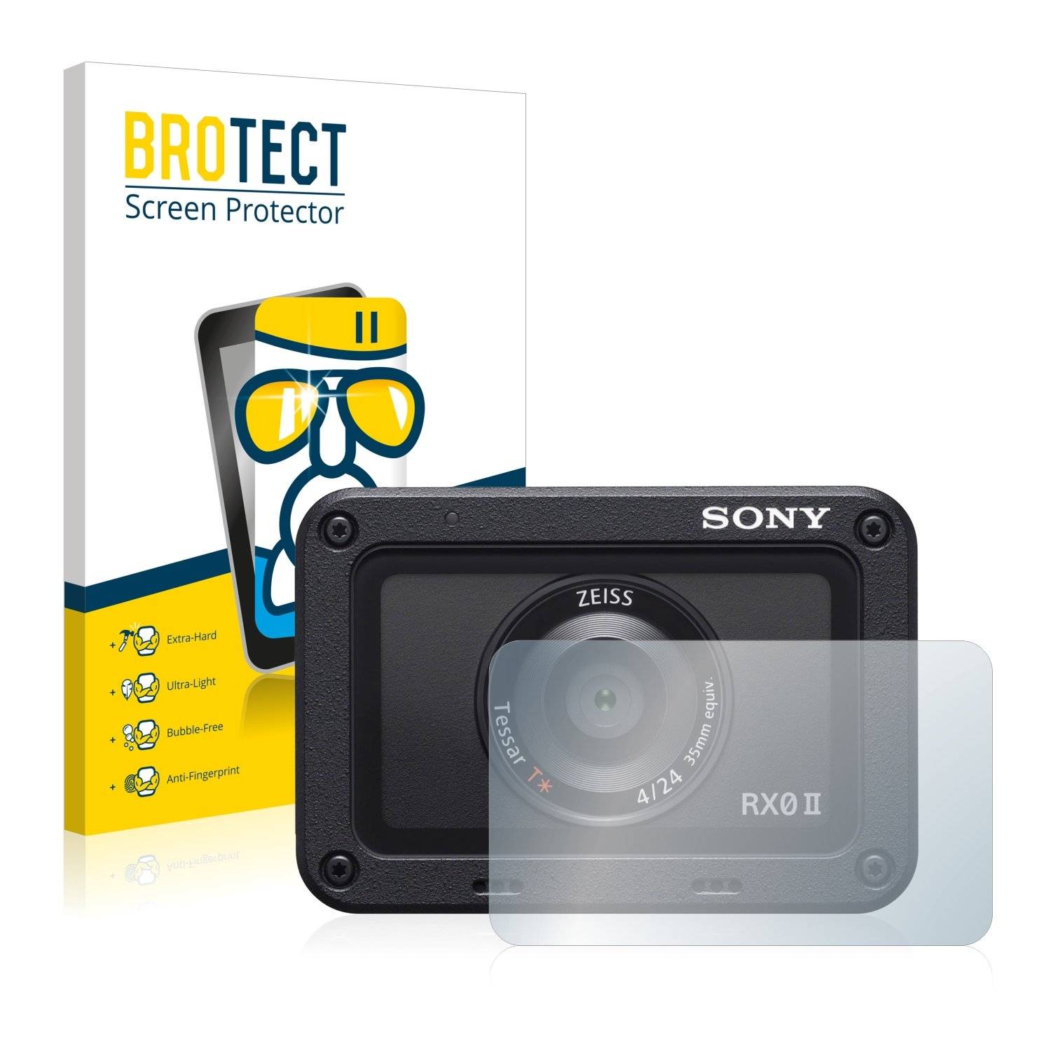 BROTECT AirGlass Panzerglasfoli fü Son DSC-RX0M (RX II (Linse)