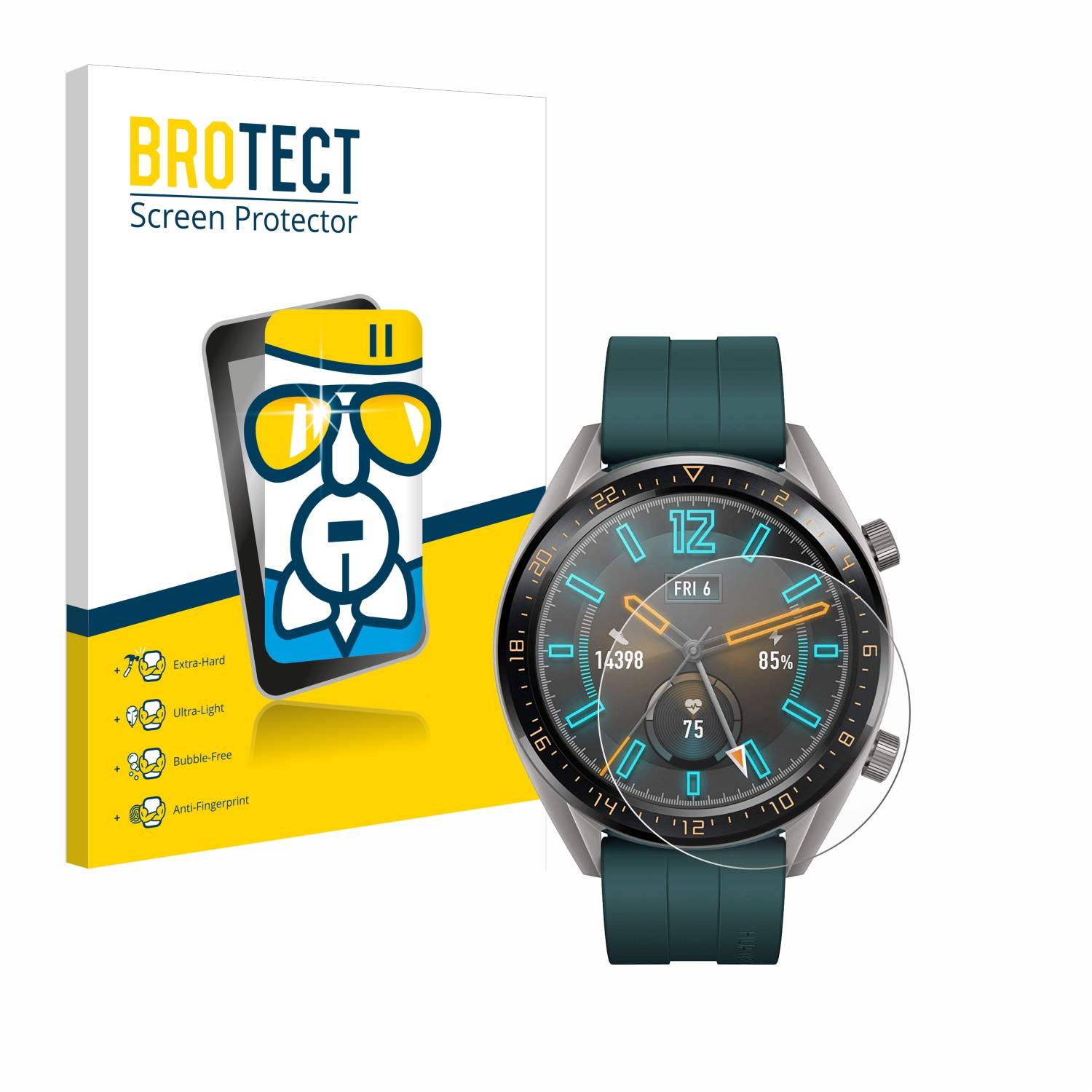 BROTECT AirGlass Glas Panzer-Folie für Huawei Watch GT Active - Schutzglas