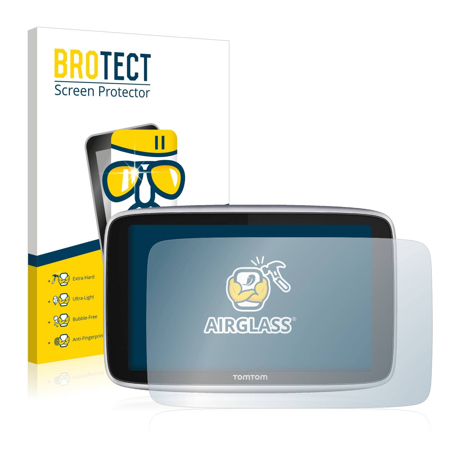 BROTECT AirGlass Glas Panzer-Folie für TomTom GO Premium X - Schutzglas