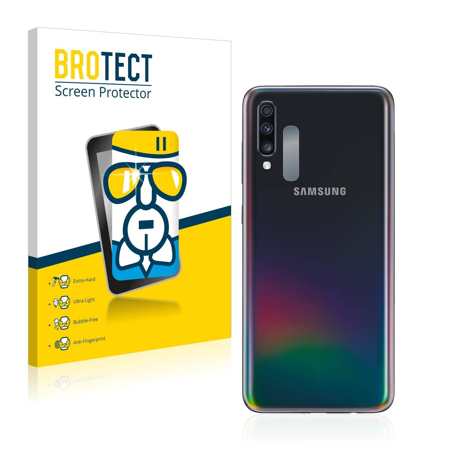 BROTECT AirGlass Panzerglasfoli fü Samsun Galax A7 (Kamer au de Rückseite)