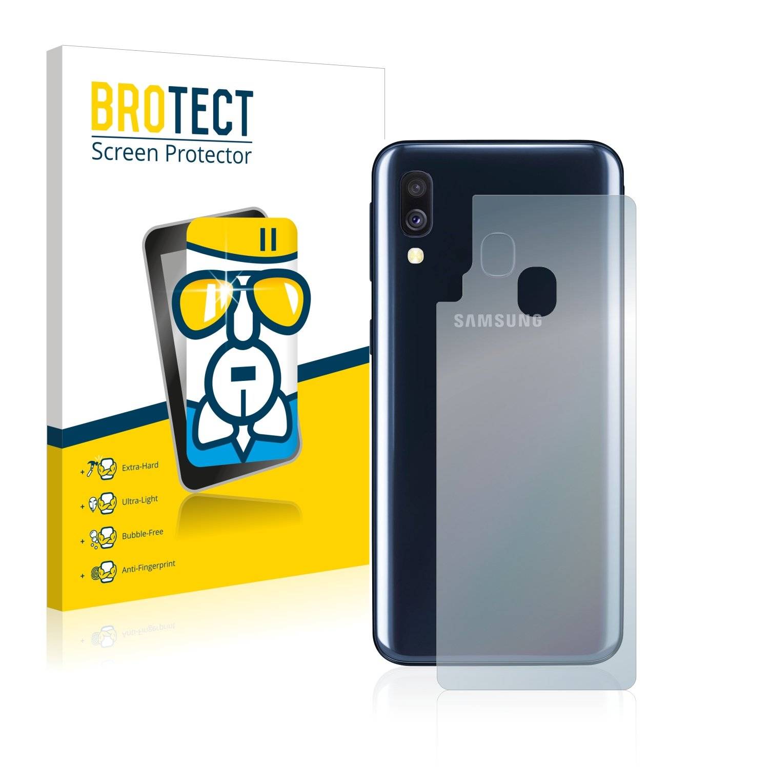 BROTECT AirGlass Panzerglasfoli fü Samsun Galax A4 (Rückseite)