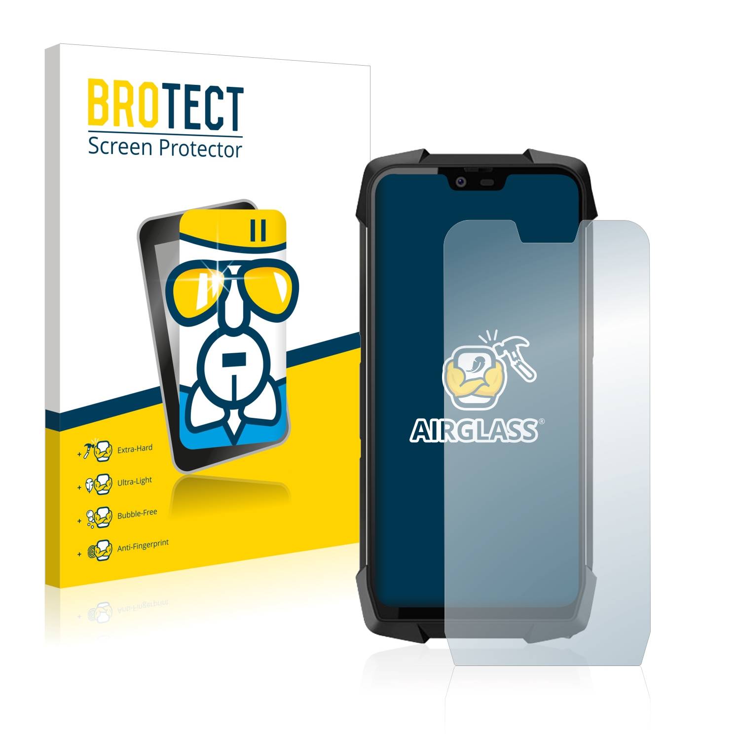 BROTECT AirGlass Glas Panzer-Folie für Blackview BV9700 Pro - Schutzglas