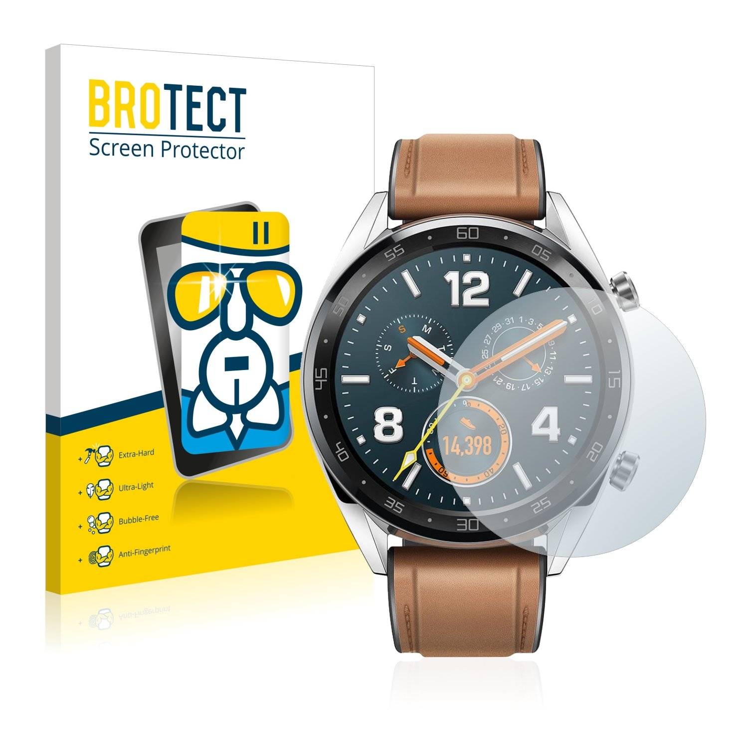 BROTECT AirGlass Panzerglasfoli fü Huawe Watc G Classic