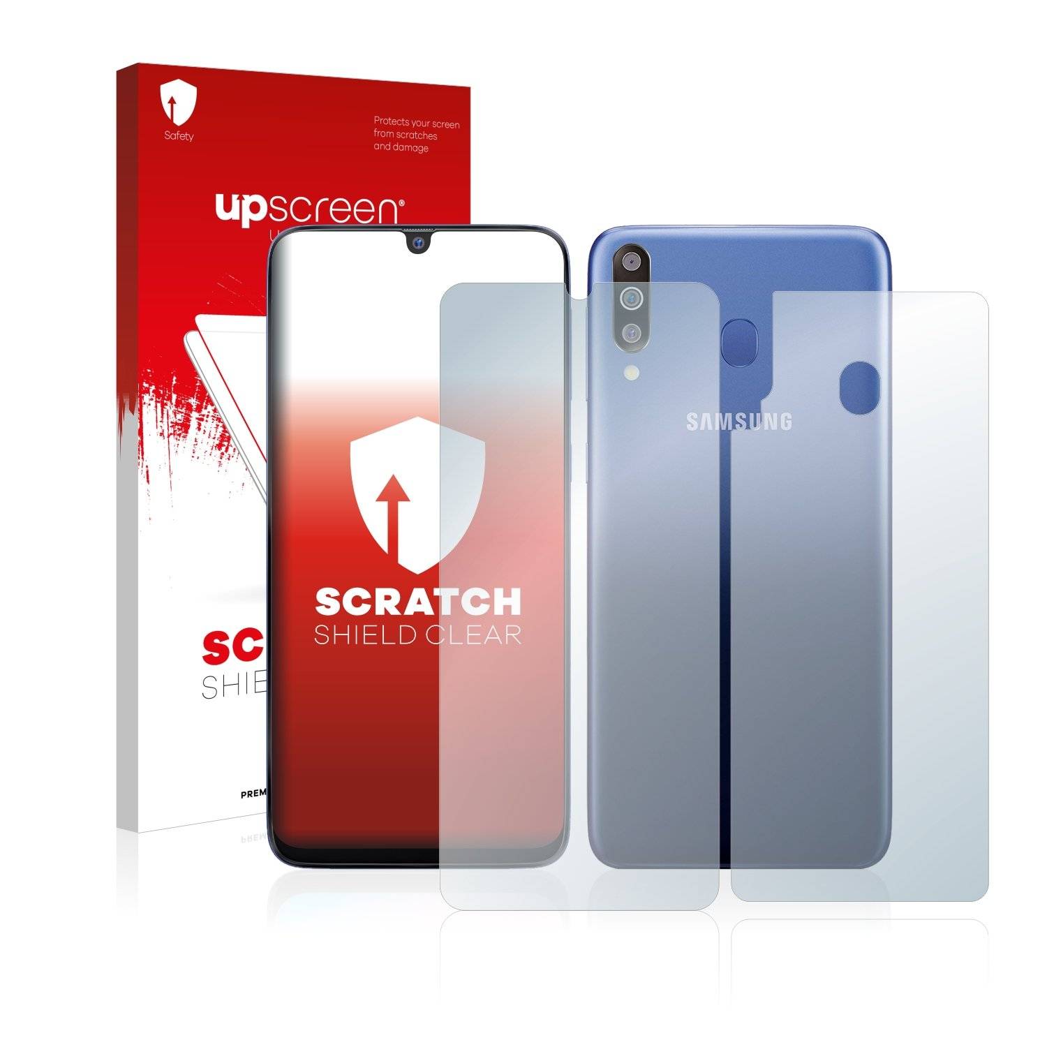 upscreen Scratc Shiel Clea Premiu Displayschutzfoli fü Samsun Galax M3 (Vorde  Rückseite)