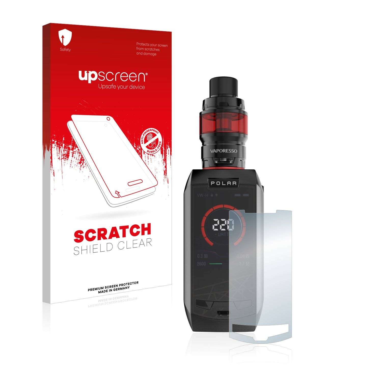 upscreen Scratc Shiel Clea Premiu Displayschutzfoli fü Vaporess Polar