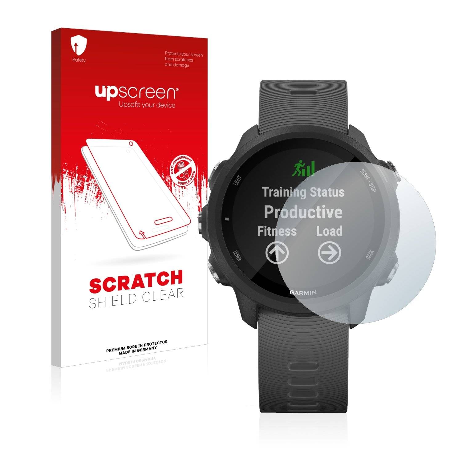 upscreen Scratc Shiel Clea Premiu Displayschutzfoli fü Garmi Forerunne 24 Music