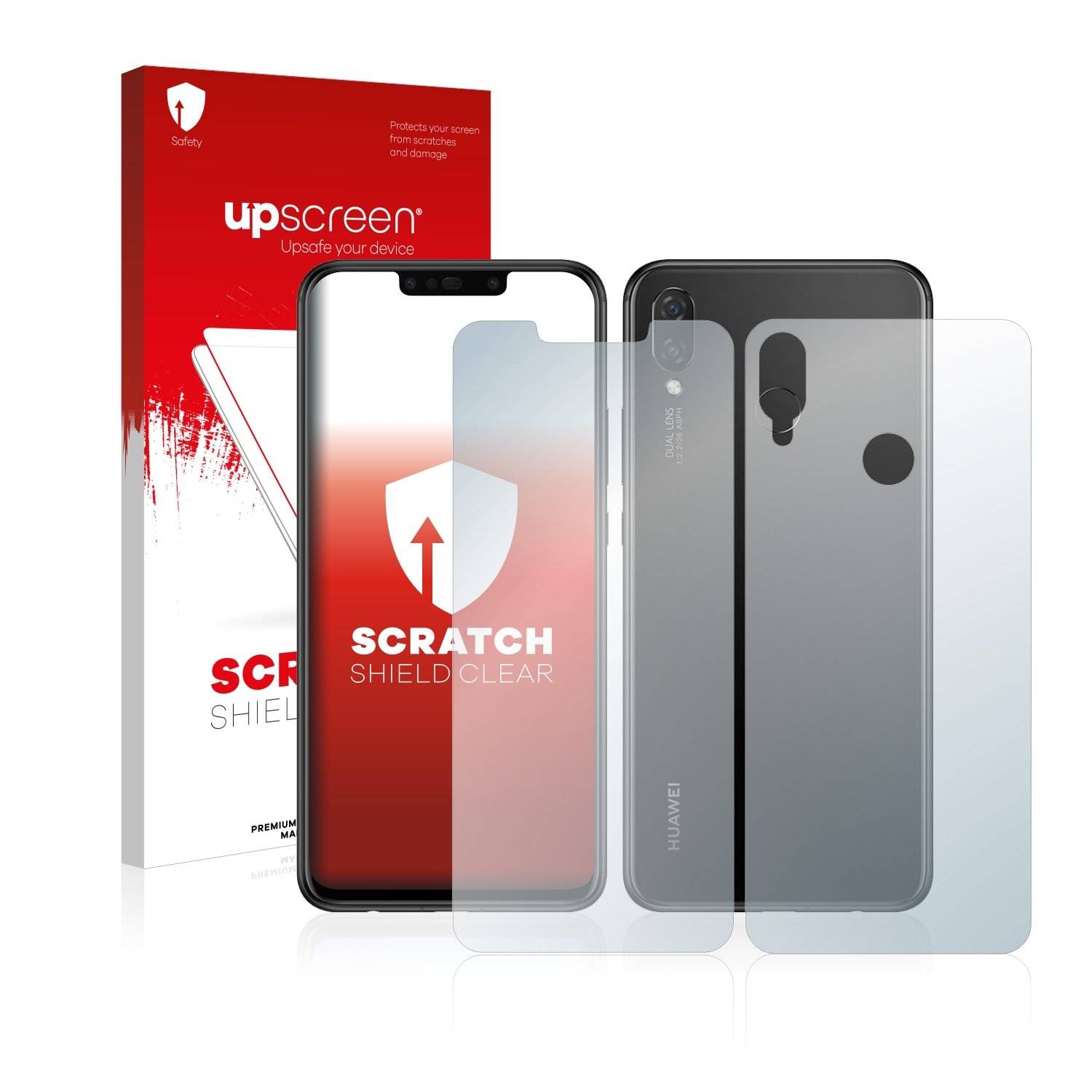 upscreen Scratc Shiel Clea Premiu Displayschutzfoli fü Huawe  smar Plu 201 (Vorde  Rückseite)
