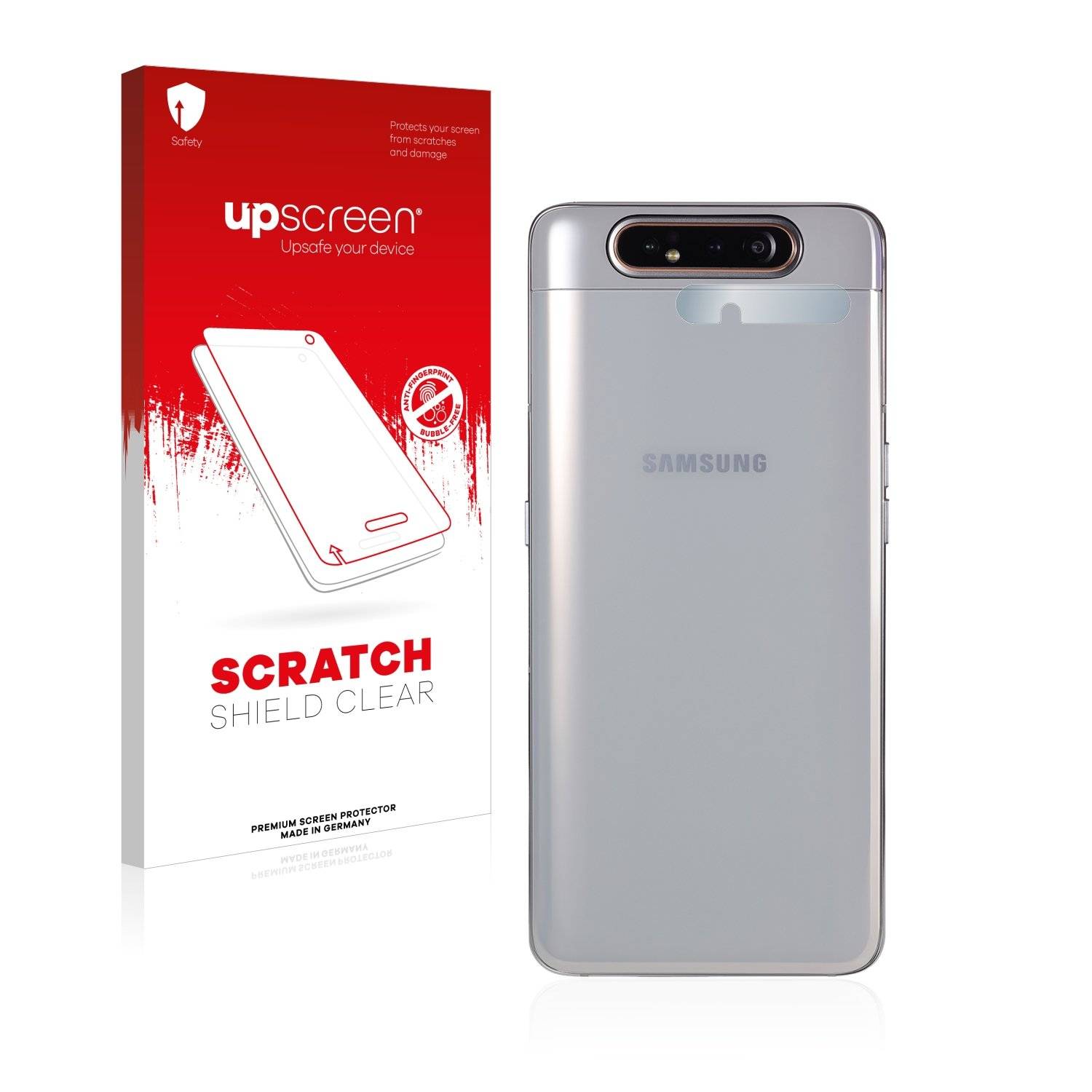 upscreen Scratc Shiel Clea Premiu Displayschutzfoli fü Samsun Galax A8 (Kamer au de Rückseite)