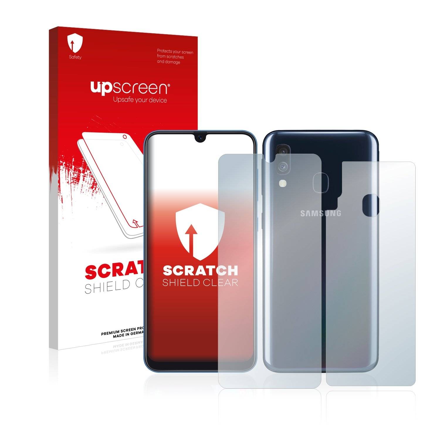 upscreen Scratc Shiel Clea Premiu Displayschutzfoli fü Samsun Galax A4 (Vorde Rückseite)