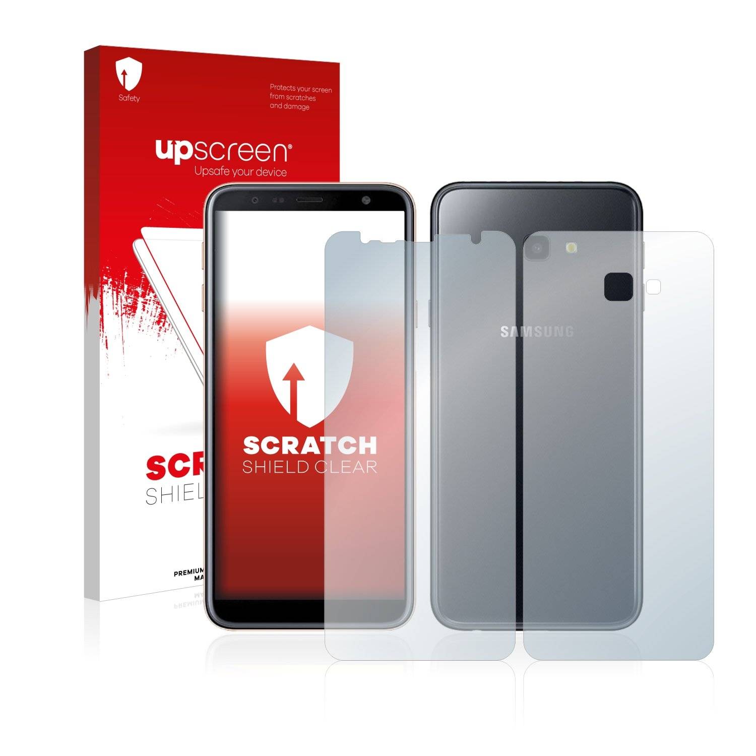 upscreen Scratc Shiel Clea Premiu Displayschutzfoli fü Samsun Galax J Plu (Vorde  Rückseite)