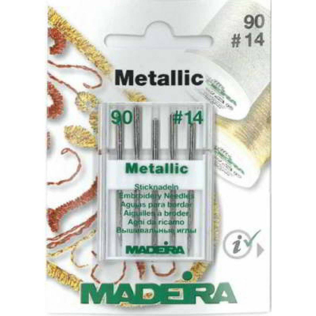 Maschinennadel für Metallgarne Nr. 90 5 St