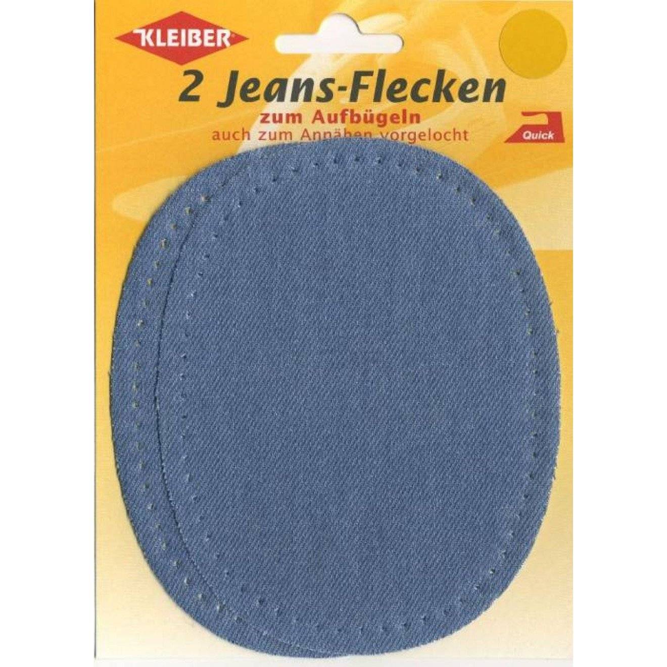 Jeans-Flecken Ovalform ca. 13x10 cm 02 hellblau 2 St
