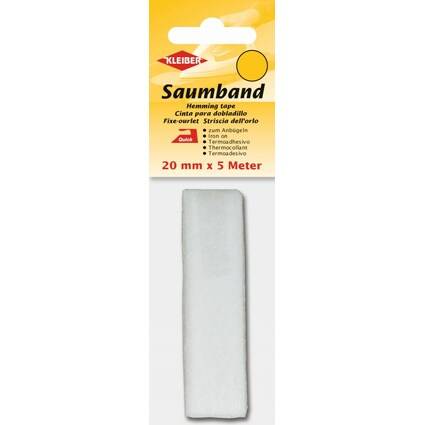 KLEIBER Saumvlies, 20 mm x 5 m, weiß