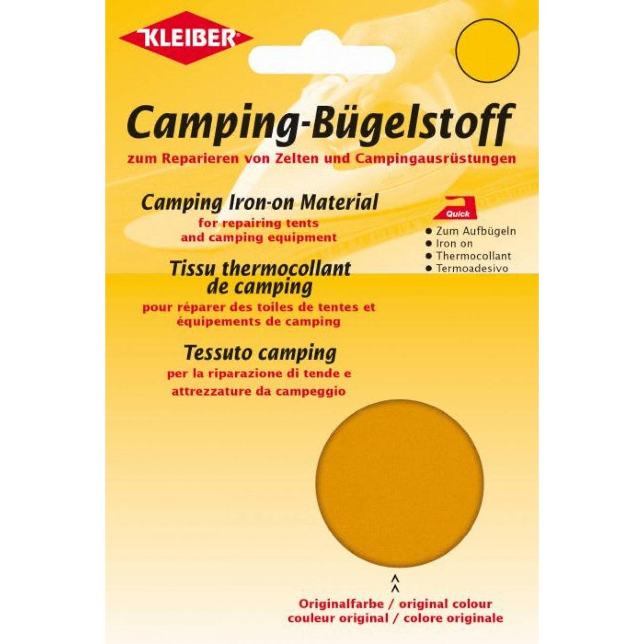 Camping-Bügelstoff ca. 34x12 cm 09 grau