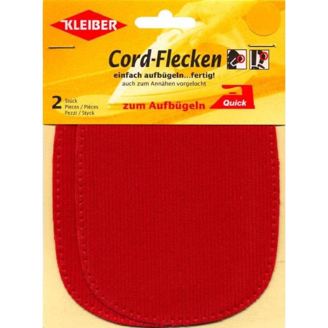 Cord-Flecken ca. 10x13,5 cm 03 braun 2 St
