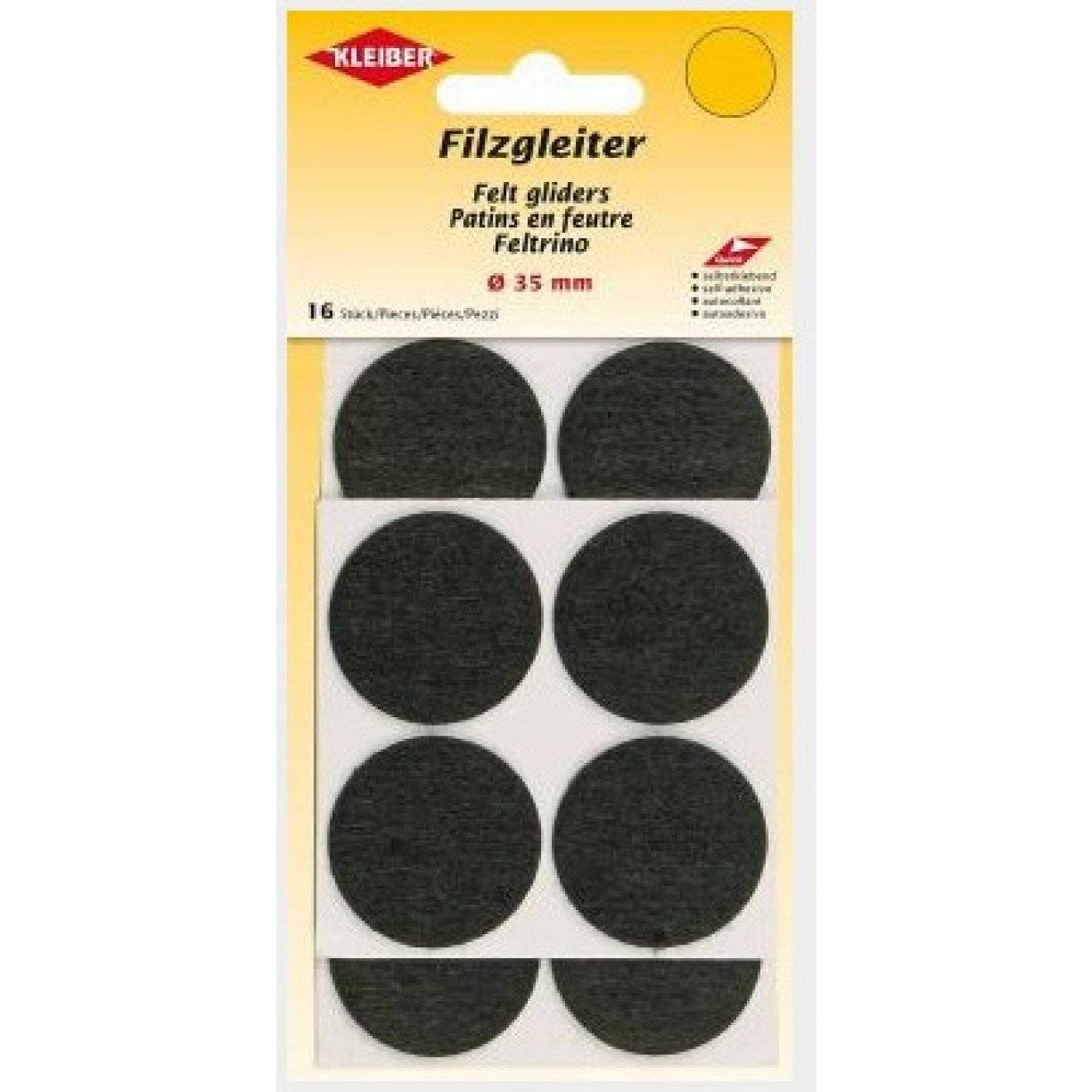 Filzgleiter mittel Ø ca. 28 mm 02 schwarz 16 St