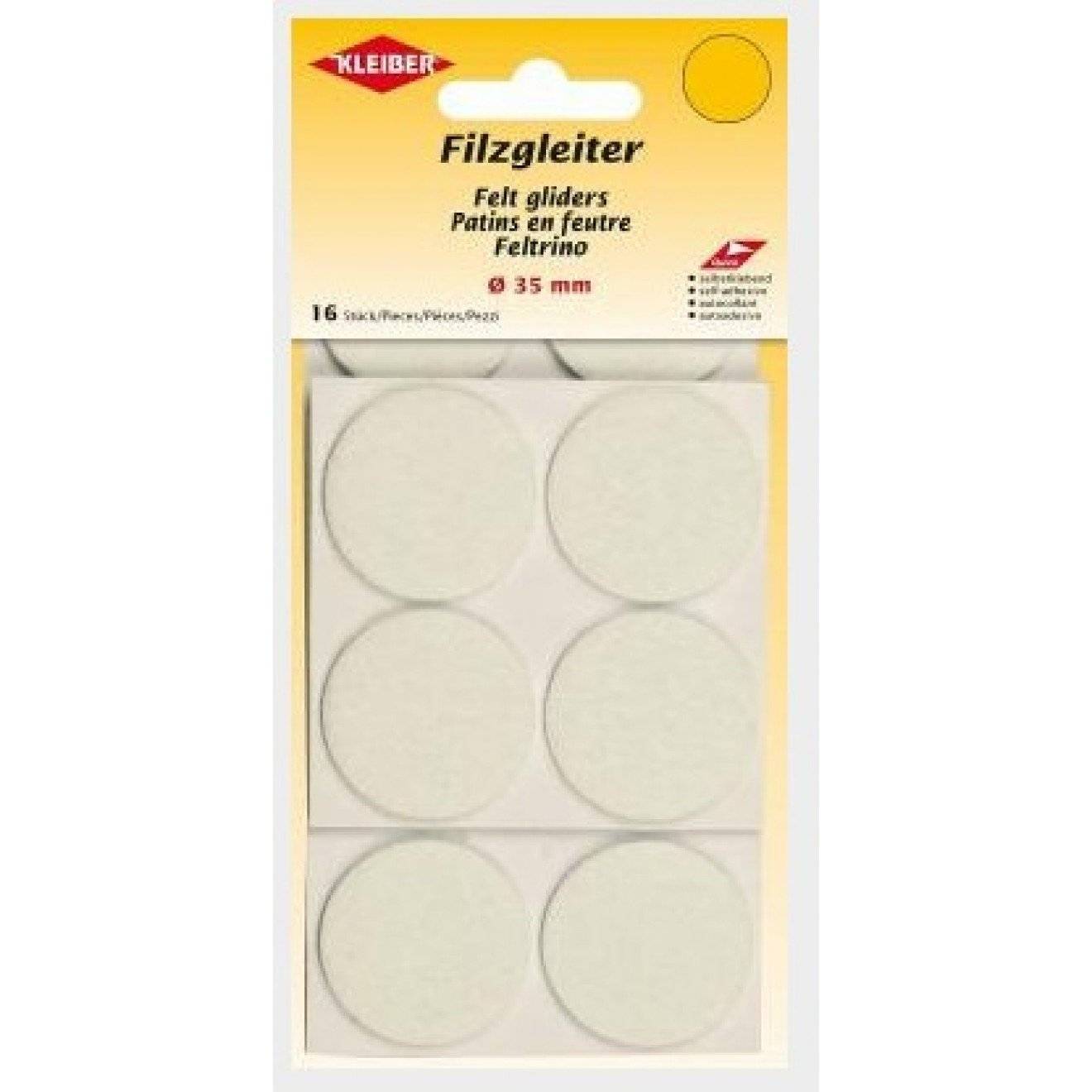Filzgleiter mittel Ø ca. 28 mm 05 weiß 16 St