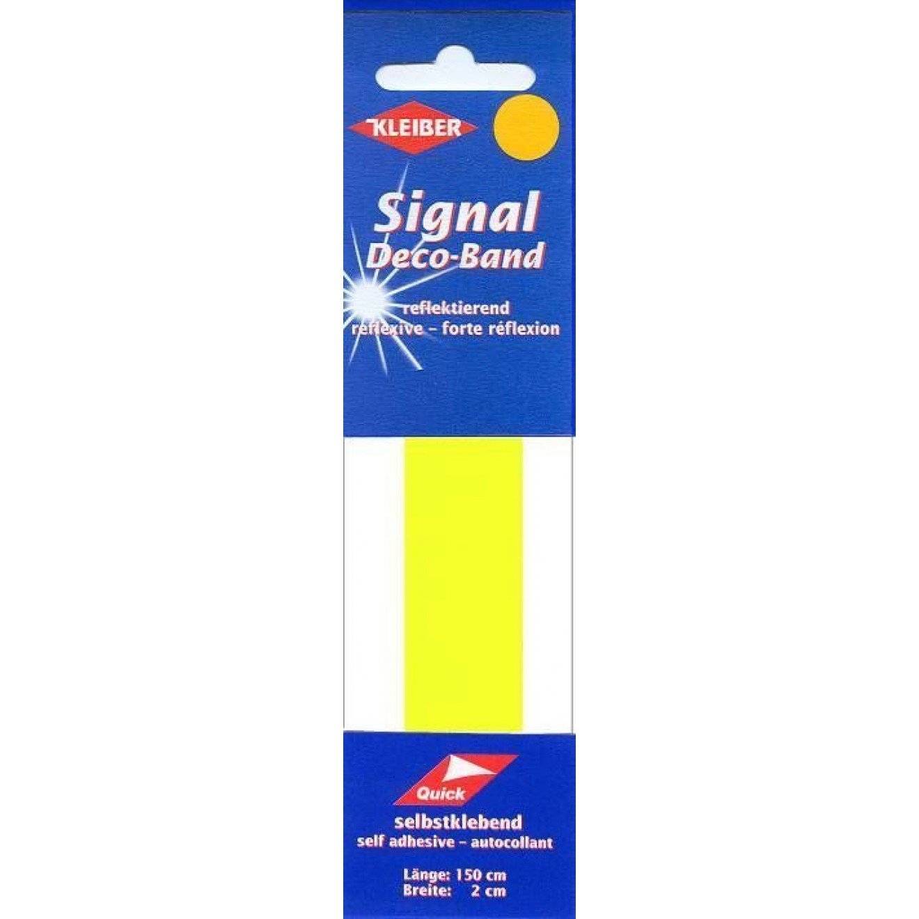 Signal-Deko-Band selbstklebend 2 cm 24 neon/gelb 150 cm 1,50 m