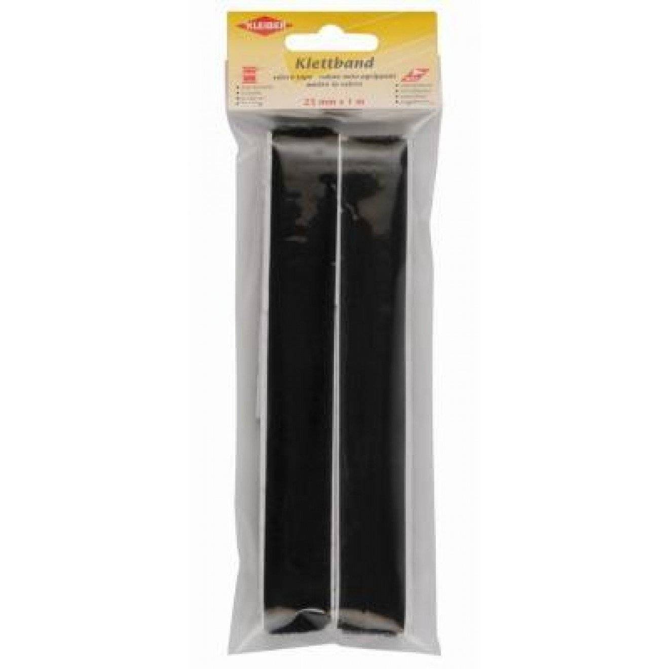 Klettband ca. 25 mm 01 schwarz 1 m