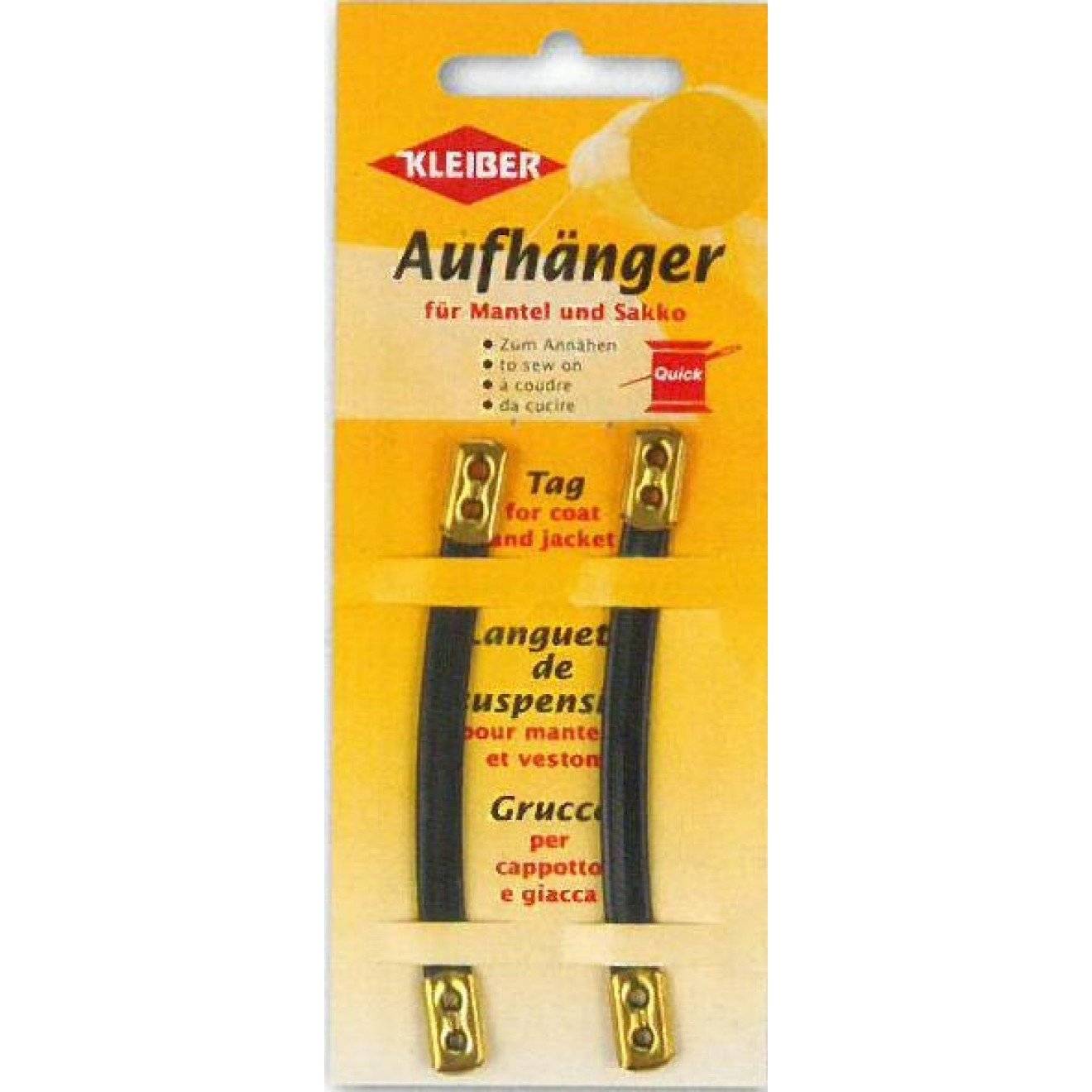 Mantel-Aufhänger zum Annähen 03 schwarz 2 St