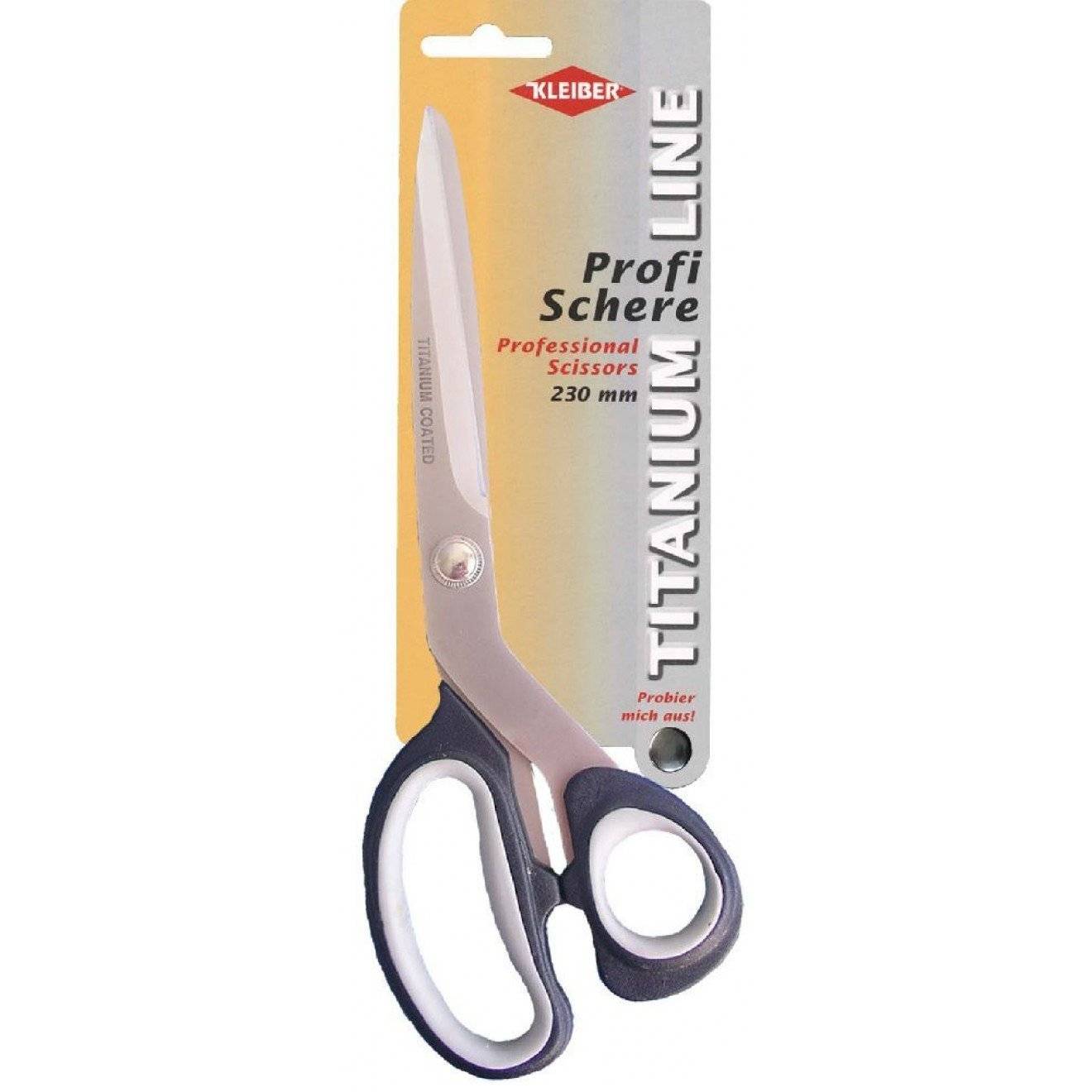 Titanium Profi Schere ca. 230 mm grau/schwarz