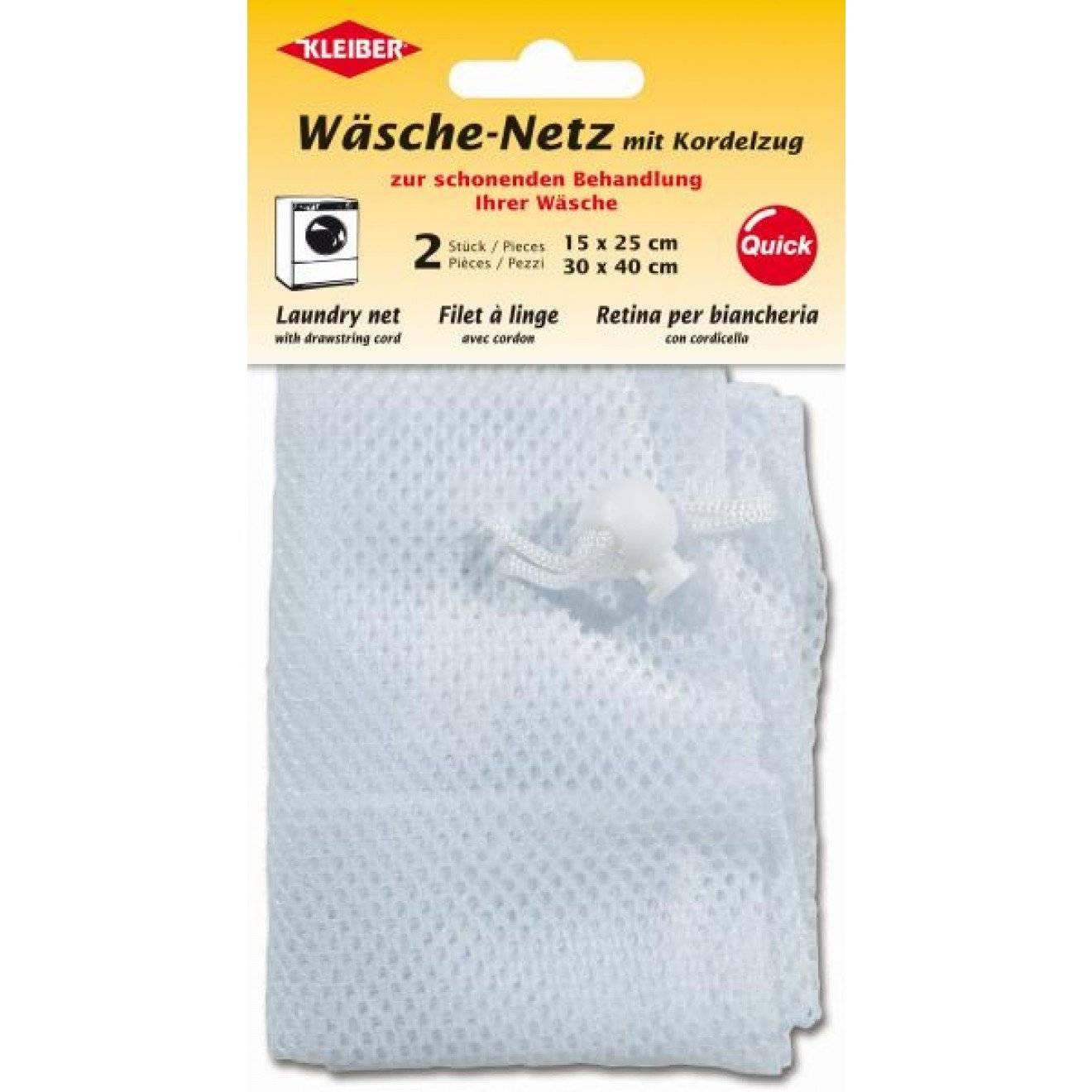 Wäschenetz mit Kordelzug ca. 15x25 cm, ca. 30x40 cm 2 St