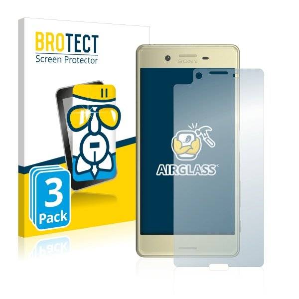 3x Panzerglasfolie Klar für Sony Xperia X