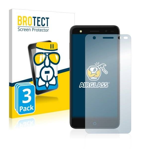 3x Panzerglasfolie Klar für ZTE Blade V7 Lite