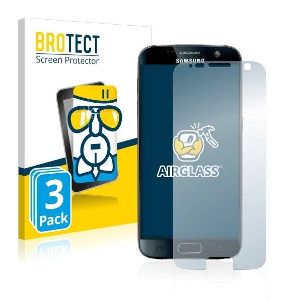 3x Panzerglasfolie Klar für Samsung Galaxy S7 Exynos