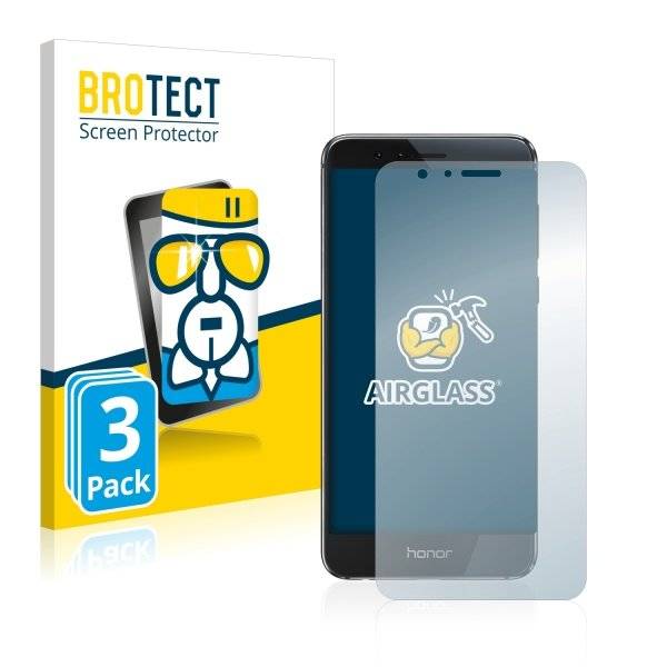 3x Panzerglasfolie Klar für Huawei Honor 8
