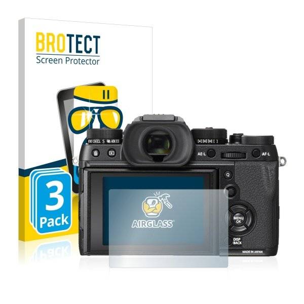 3x Panzerglasfolie Klar für FujiFilm X-T2