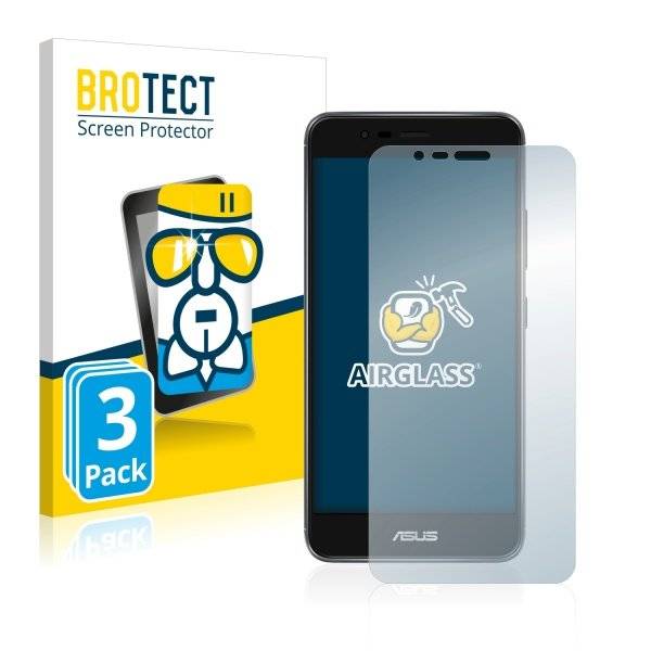 3x Panzerglasfolie Klar für Asus ZenFone 3 Max ZC520TL