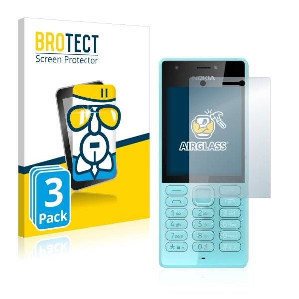 3x Panzerglasfolie Klar für Nokia 216