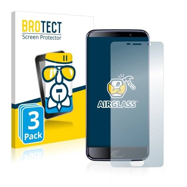 3x Panzerglasfolie Klar für Elephone S7