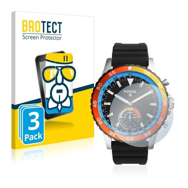 3x Panzerglasfolie Klar für Fossil Q Crewmaster