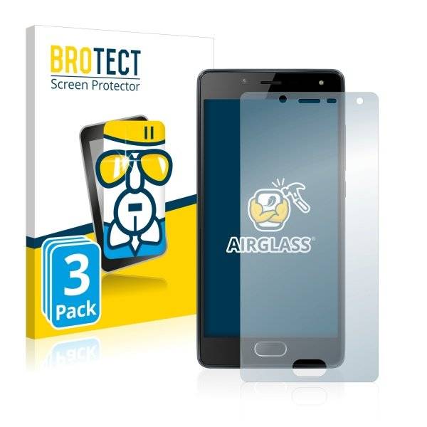 3x Panzerglasfolie Klar für Wiko U Feel Lite
