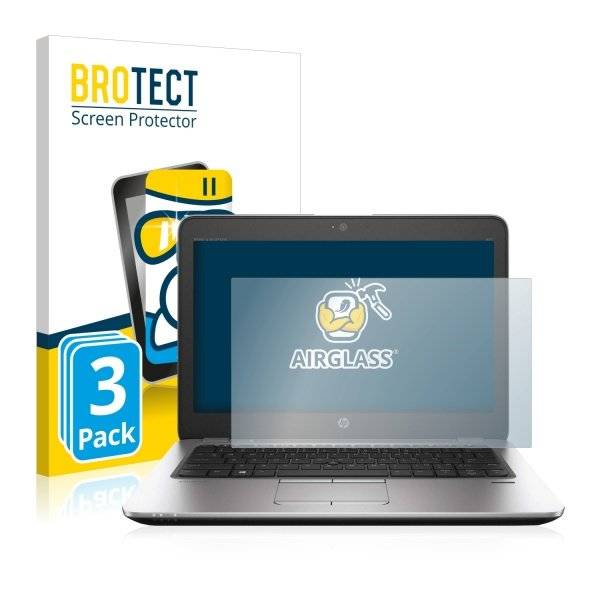 3x Panzerglasfolie Klar für HP EliteBook 820 G3 Non-Touch