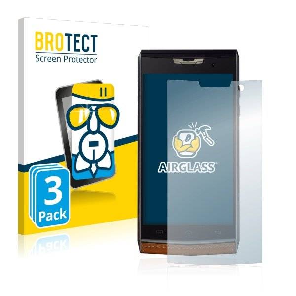 3x Panzerglasfolie Klar für Doogee T3