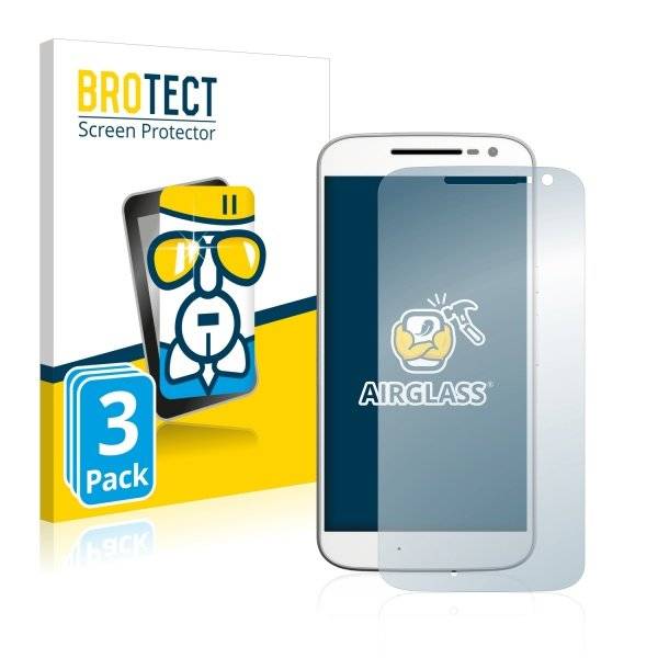 3x Panzerglasfolie Klar für Lenovo Moto G4