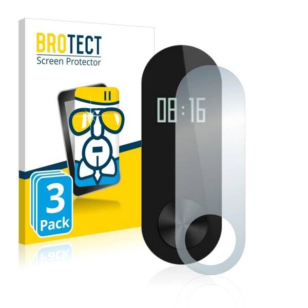 3x Panzerglasfolie Klar für Xiaomi Mi Band 2