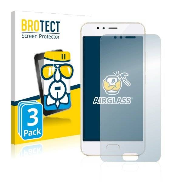 3x Panzerglasfolie Klar für Meizu M5s